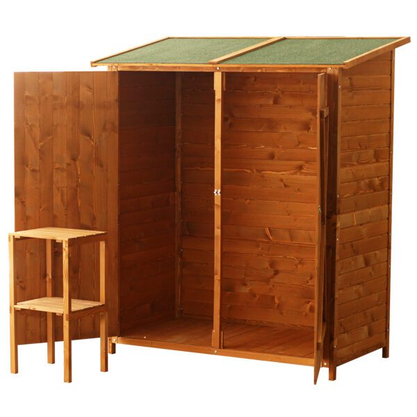 Cobertizo 140x75x160cm Caseta Herramientas Caseta Jardin Madera Puerta Doble - Imagen 6