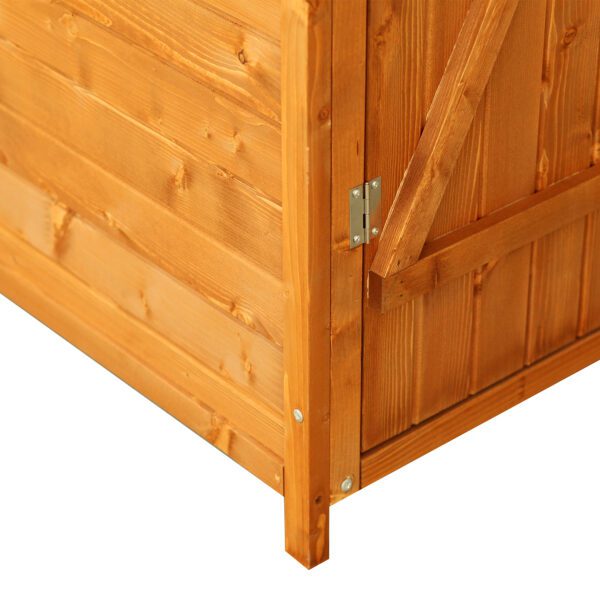 Cobertizo 140x75x160cm Caseta Herramientas Caseta Jardin Madera Puerta Doble - Imagen 2