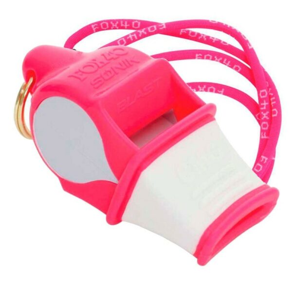 Silbato Fox 40 Sonik Blast CMG Verde Neón/NARANJA/BLANCO/FUCSIA/NEGRO CON CORDON - Imagen 3