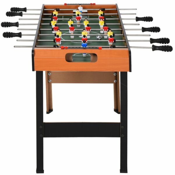 Mesa de Futbolín Juego de Fútbol de Mesa con 22 Jugadores Incluidos Tablas de Puntuación Agarres Cómodos 84,5x40x61,2 cm Madera y Negro - Imagen 7