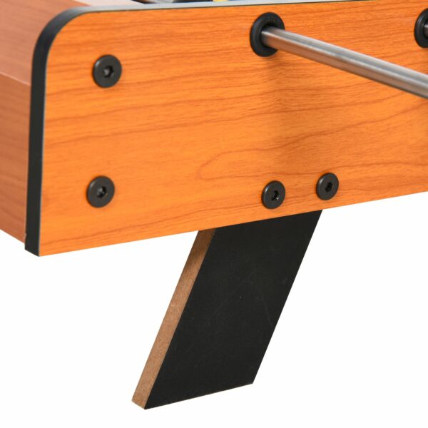Mesa de Futbolín Juego de Fútbol de Mesa con 22 Jugadores Incluidos Tablas de Puntuación Agarres Cómodos 84,5x40x61,2 cm Madera y Negro - Imagen 9