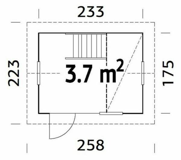 Casita infantil de madera  Grete 3,7 m2 PREGUNRAR STOCK - Imagen 2