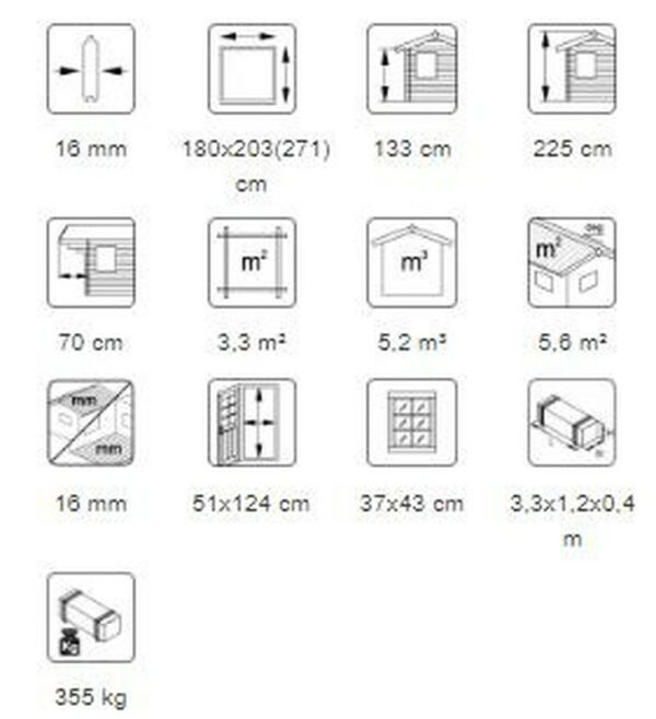 Casita infantil de madera  Huck 3,3 m2 - Imagen 4