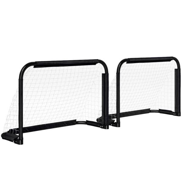 Set de 2 Porterías Plegables de Fútbol Puertas de Fútbol Portátil para Jardín y Exterior para Niños y Adultos 90x36x60 cm Rojo/NEGRO - Imagen 18