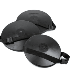 Disco caucho con Banda regulable para técnica - 1/2/1,6 kg. Negro ATLETISMO