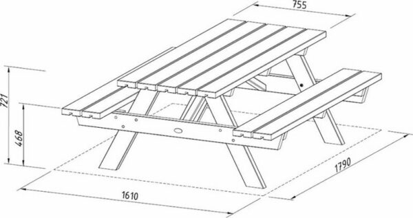 Mesa Picnic table Ruby 179x161cm 18 - Imagen 4