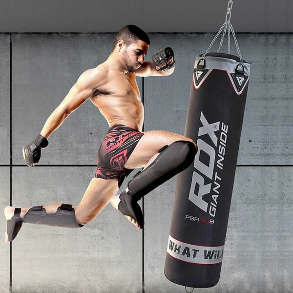 RDX X1B F12 17 pzas Set de Saco de Boxeo  CON SOPORTE GUANTES NEGRO/BLANCO/ROJO ENGANCHE AL SUELO PREGUNTAR STOCK - Imagen 11