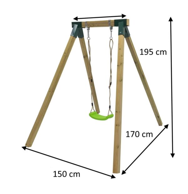 COLUMPIO INDIVIDUAL MADERA CUADRADA  AIKO ASIENTO PLANO - Imagen 3