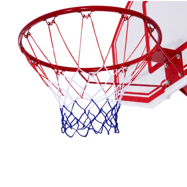 Canasta de Baloncesto con Altura Ajustable de 210-260 cm con Soporte Metal y Base Rellenable para Niños y Adultos Rojo - Imagen 5