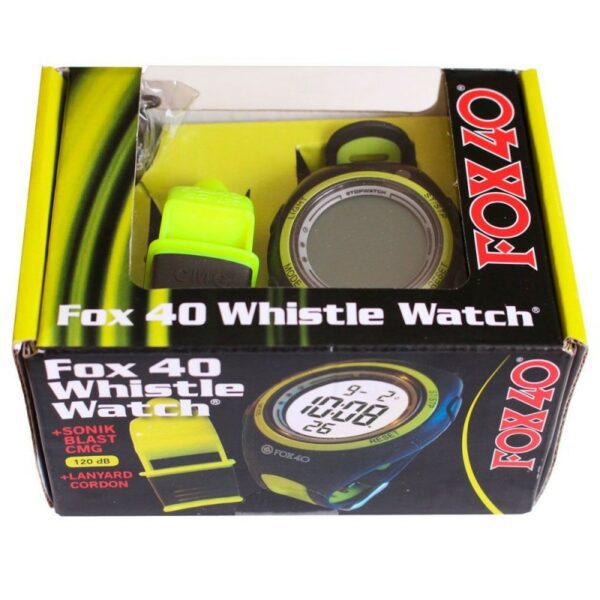 Pack Silbato Fox 40 Sonik Blast y Reloj Black Nixon arbitro - Imagen 2