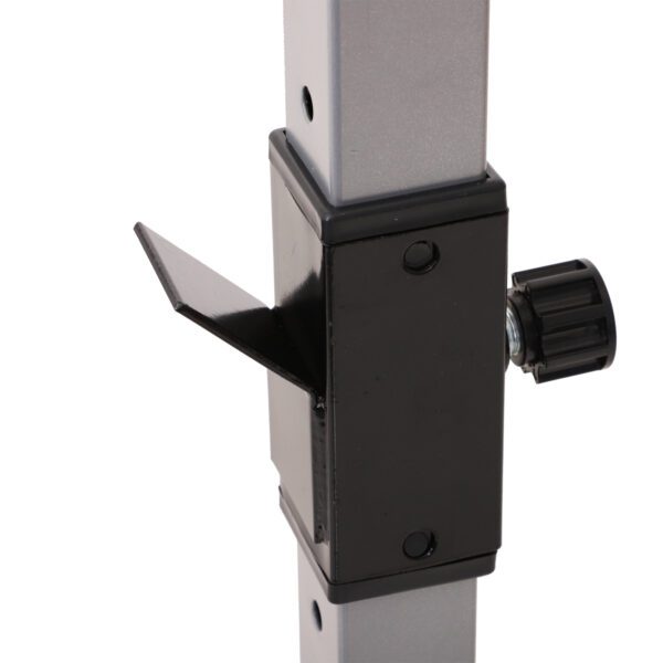 Soporte para Barras de Pesas Ajustable Estante Multifuncional 2 Piezas de Acero Carga 200 kg Entrenamiento para Gimnasio Casa 105x71x135-190 cm Plata y Negro - Imagen 5
