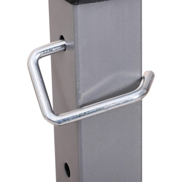 Soporte para Barras de Pesas Ajustable Estante Multifuncional 2 Piezas de Acero Carga 200 kg Entrenamiento para Gimnasio Casa 105x71x135-190 cm Plata y Negro - Imagen 2