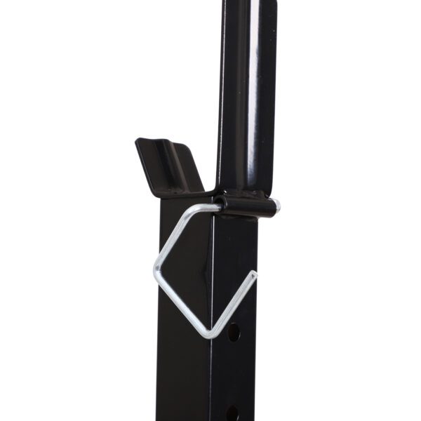 Soporte para Barras de Pesas Ajustable Estante Multifuncional 2 Piezas de Acero Carga 200 kg Entrenamiento para Gimnasio Casa 105x71x135-190 cm Plata y Negro - Imagen 6