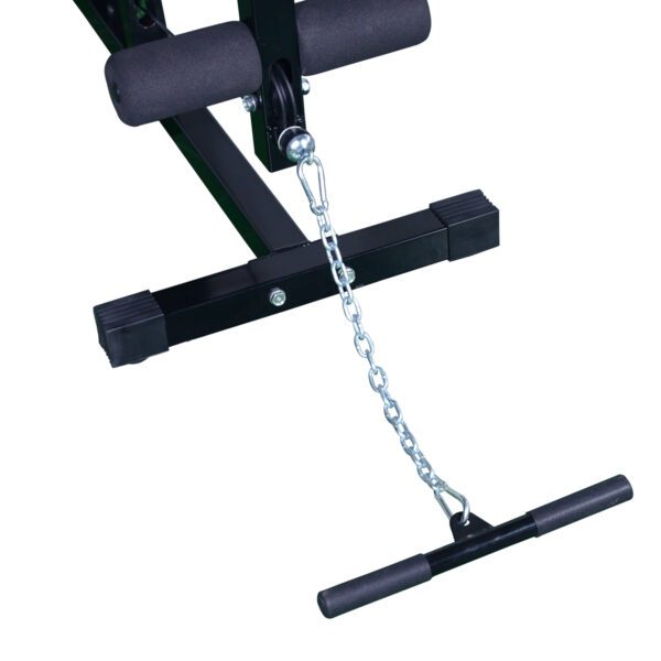 Multiestación de Musculación Máquina Entrenamiento con Estribo para Piernas Poleas y Placas de Peso de 45 kg para Ejercicios de Hombros Espalda Brazos Acero 125x106x205 cm Negro - Imagen 4