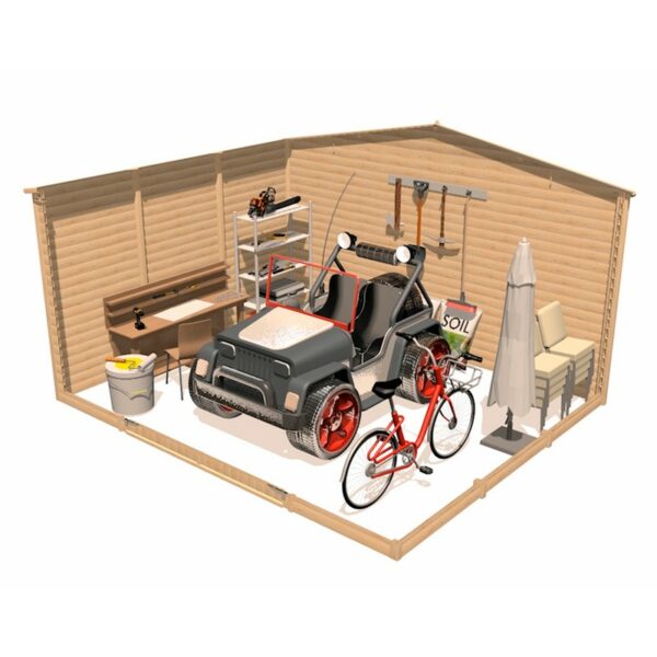 Garaje de Madera Vladimir 13,24 m² cobertizo - Imagen 6