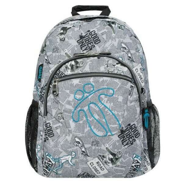 MOCHILA ESCOLAR ADAPTABLE CARRO TOTTO ACUARELES MA04ECO021-2010N-1Y6 - Imagen 6