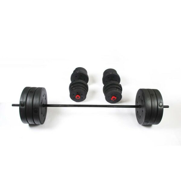 Juego de Mancuernas y Barra de Pesas 93 kg Keboo Serie 300 con 22 Discos - Imagen 2