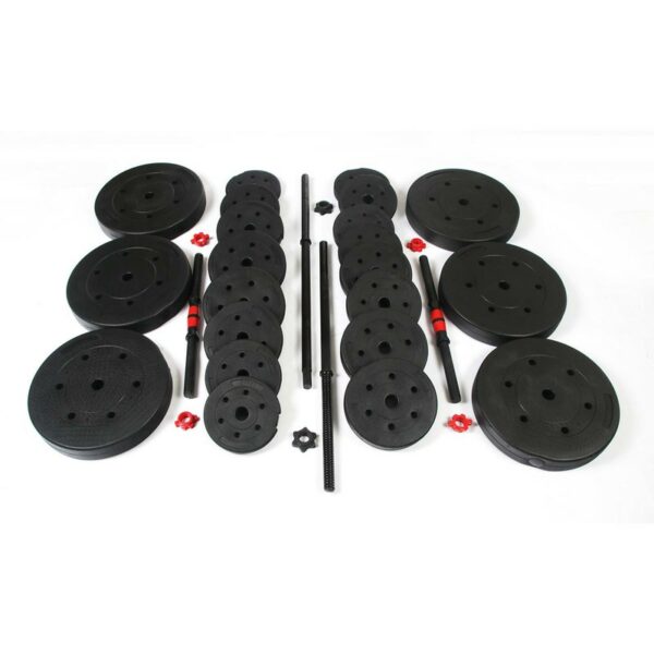 Juego de Mancuernas y Barra de Pesas 93 kg Keboo Serie 300 con 22 Discos - Imagen 6