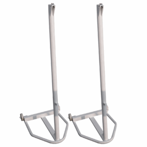 POSTES BADMINTON ACERO. CON BASE, CONTRAPESO Y RUEDAS. JUEGO.