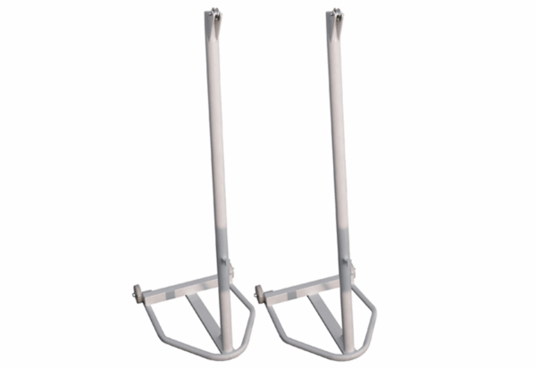 POSTES BADMINTON ACERO. CON BASE, CONTRAPESO Y RUEDAS. JUEGO.