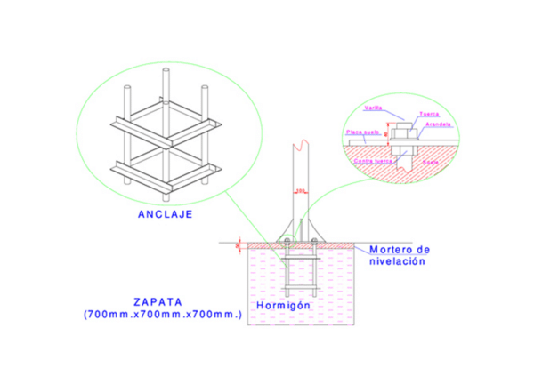 CANASTAS MINIBASKET FIJAS. ANCLAJE CON PLACA (JUEGO) (EX22) - Imagen 4