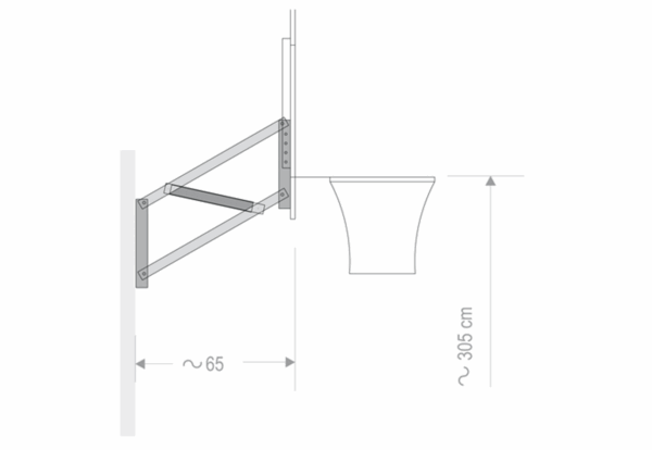 CANASTA REGULABLE BASKET/MINIBASKET ADAPTABLE POSTE/PARED - Imagen 6