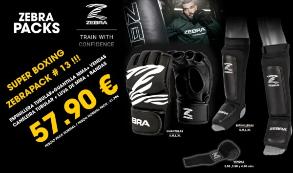 PACK BOXING / MMA Nº 13 GUANTILLAS,VENDAS,ESPINILLERAS