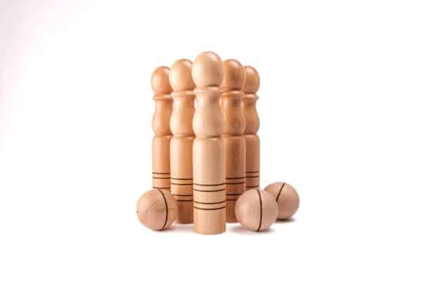 Juego de bolos “bitlles” grande 31 CM 6 UNIDADES EN RED - Imagen 8