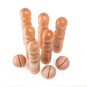Juego de bolos “bitlles” grande 31 CM 6 UNIDADES EN RED