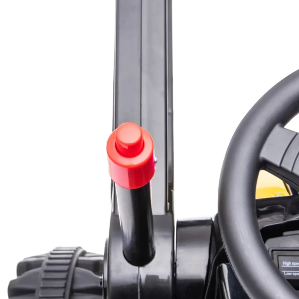 Tractor Excavadora Eléctrico para Niños de +3 Años Vehículo Infantil con Batería 6V Pala Música y Luces Velocidad de 2 Niveles 132x62x65 cm Negro y Amarillo - Imagen 4
