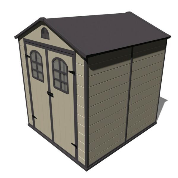 Caseta de Resina Gardiun Alessia A - 3,57 m² 190x188x225 cm con Suelo y Ventanas Beige - Imagen 3