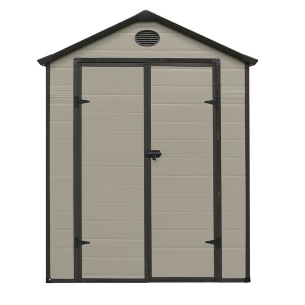 Caseta de Resina Gardiun Alessia A - 3,57 m² 190x188x225 cm con Suelo y Ventanas Beige - Imagen 8