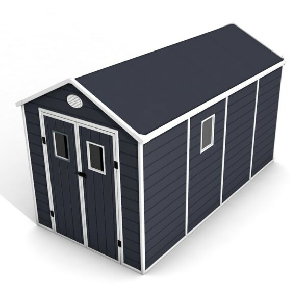 Caseta de Resina de Jardín Gardiun Zoe C 6,99 m² 190x368x226 cm con Suelo Gris Antracita PORTES GRATIS - Imagen 4
