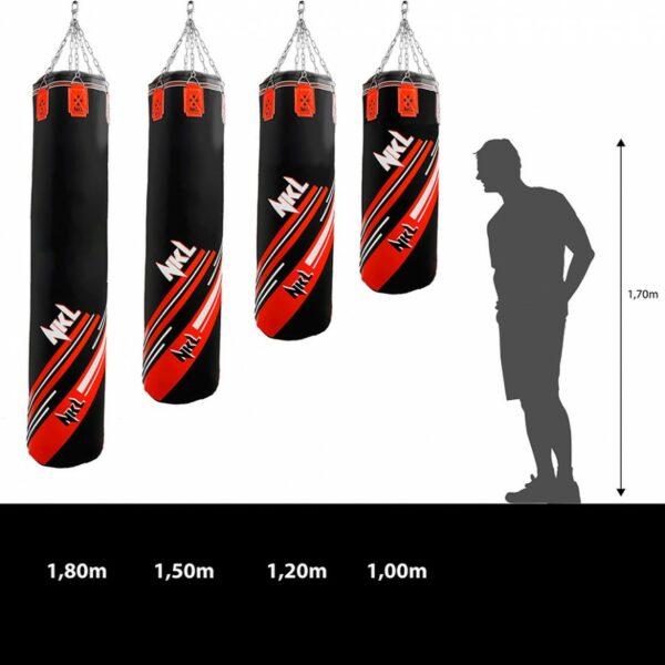 SACO BOXEO  CODE P.U. NEGRO/ROJO 100/120/150/180 - Imagen 2