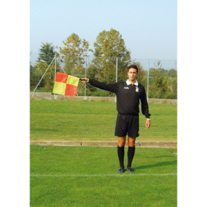 BANDERÍN DE LINIER, 2 COLORES (JUEGO) FUTBOL con mango