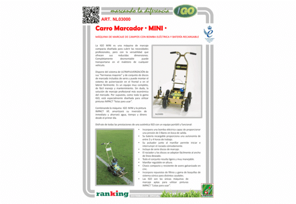 MAQUINA MARCA-CAMPOS IGO MINI - Imagen 2