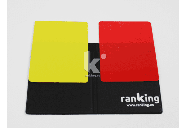 JUEGO TARJETAS ROJA Y AMARILLA, CON FUNDA. arbitro - Imagen 7