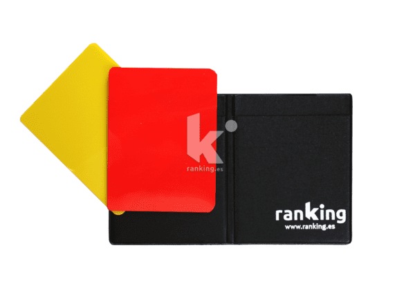JUEGO TARJETAS ROJA Y AMARILLA, CON FUNDA. arbitro - Imagen 6