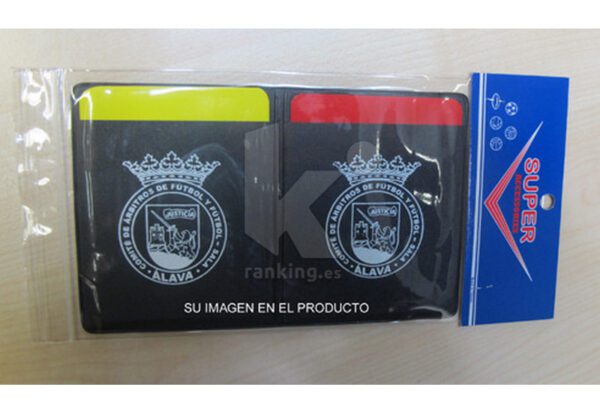 JUEGO TARJETAS ROJA Y AMARILLA, CON FUNDA. arbitro - Imagen 3