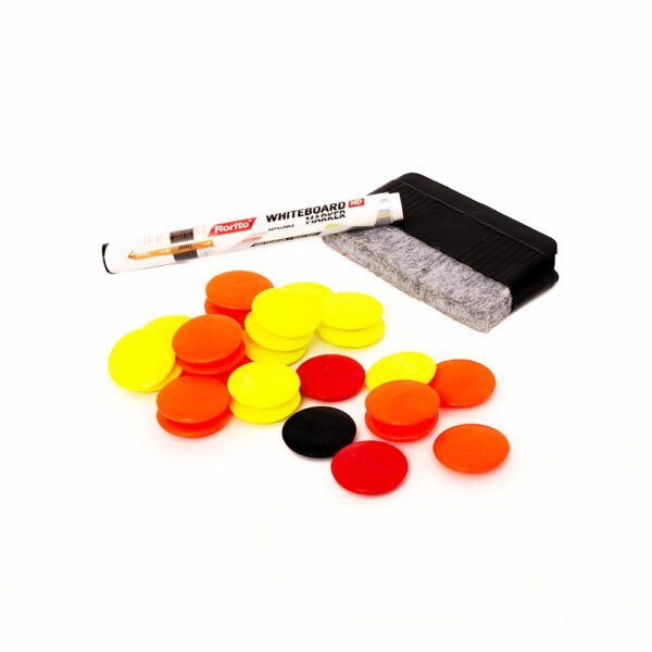 Kit “Entrenador-1” FUTBOL 60X90,PIZARRA,FICHAS,ROTURADOR,BORRADOR,BOLSO - Imagen 3