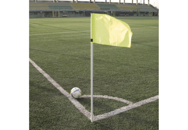 KIT 4 BANDERINES CORNER FLEXIBLES Ø30MM. ANTI-LESIÓN BLANCO.FUTBOL