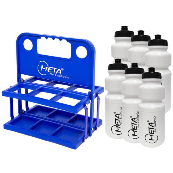Kit De Botellero Plegable Con 6 Botellas PORTA BOTELLAS
