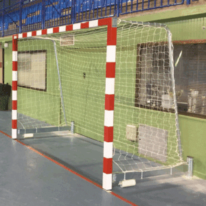 JGO. PORTERÍAS FÚTBOL SALA/ BALONMANO ALUMINIO ABATIBLES.