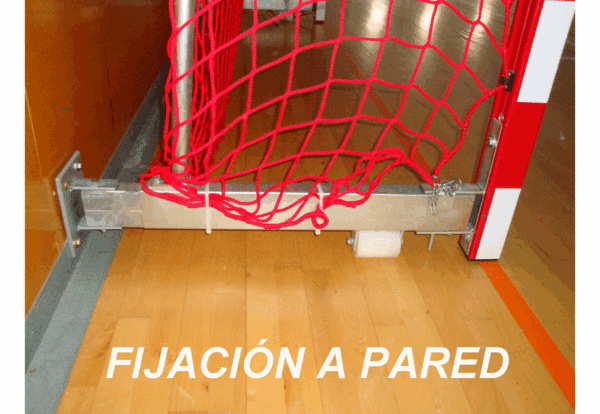 JGO. PORTERÍAS FÚTBOL SALA/ BALONMANO ALUMINIO ABATIBLES. - Imagen 2