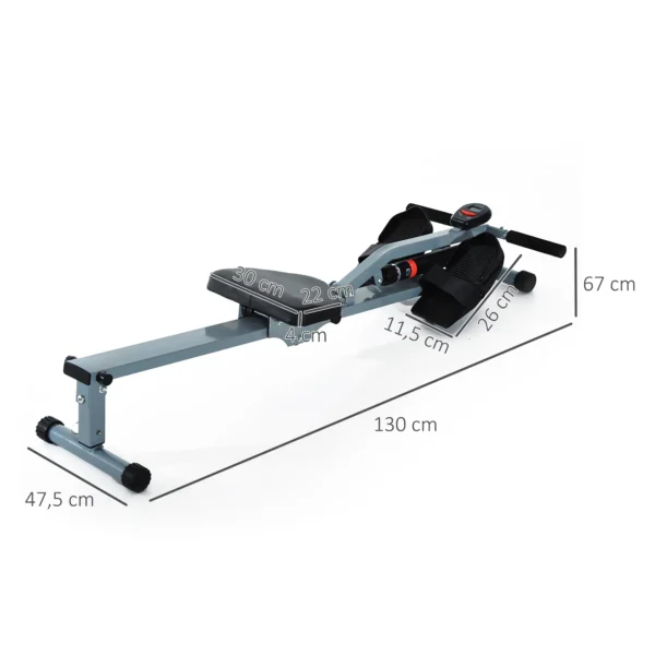 Máquina de Remo Ajustable con Pantalla LCD para Fitness y Ejercicios de Musculación o Resistencia para Gimnasio Casa Carga 100KG - Imagen 15