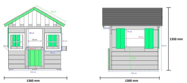 CASITA INFANTIL DE MADERA MASGAMES LOLLIPOP VERDE - Imagen 3