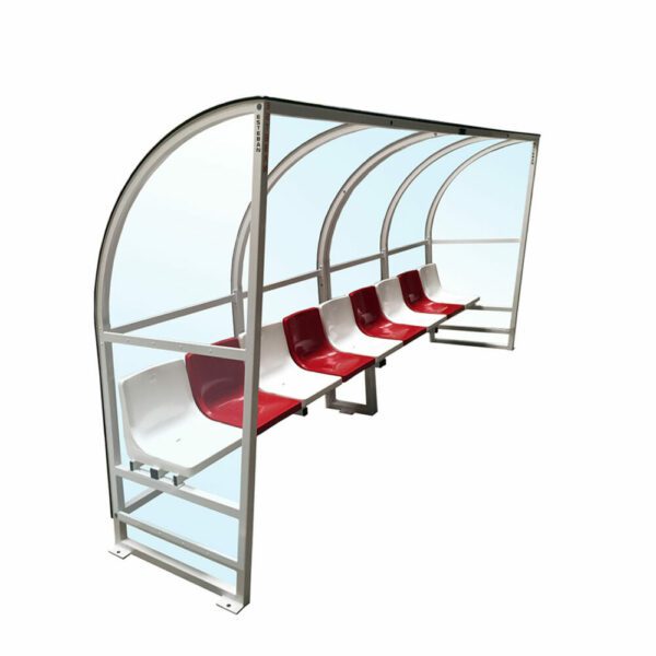 Marquesina suplentes 4 m asiento individual