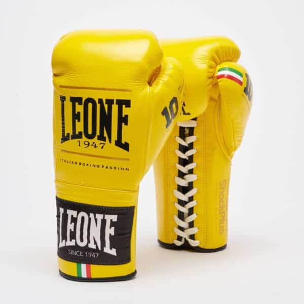 GN102L Guantes de Boxeo Leone 1947 “Shock plus” blanco/negro CON CORDON - Imagen 11