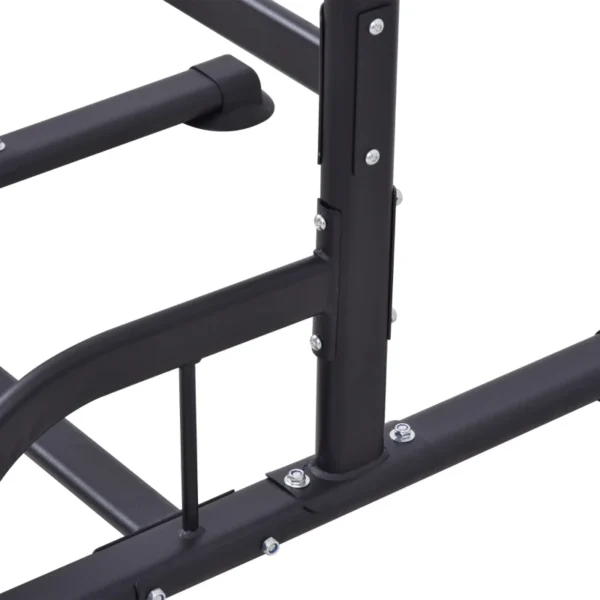 Torre de Ejercicios Estación Multifuncional Altura Ajustable con 7 Orificios para Entrenamiento Fitness Casa Gimnasio Oficina Carga Máx. 120 kg 123x98x189-239 cm Negro y Rojo - Imagen 3