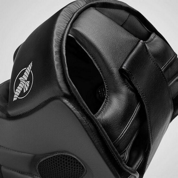 Hayabusa T3 Chinless Boxing Headguard Negro CASCO BOXEO - Imagen 3